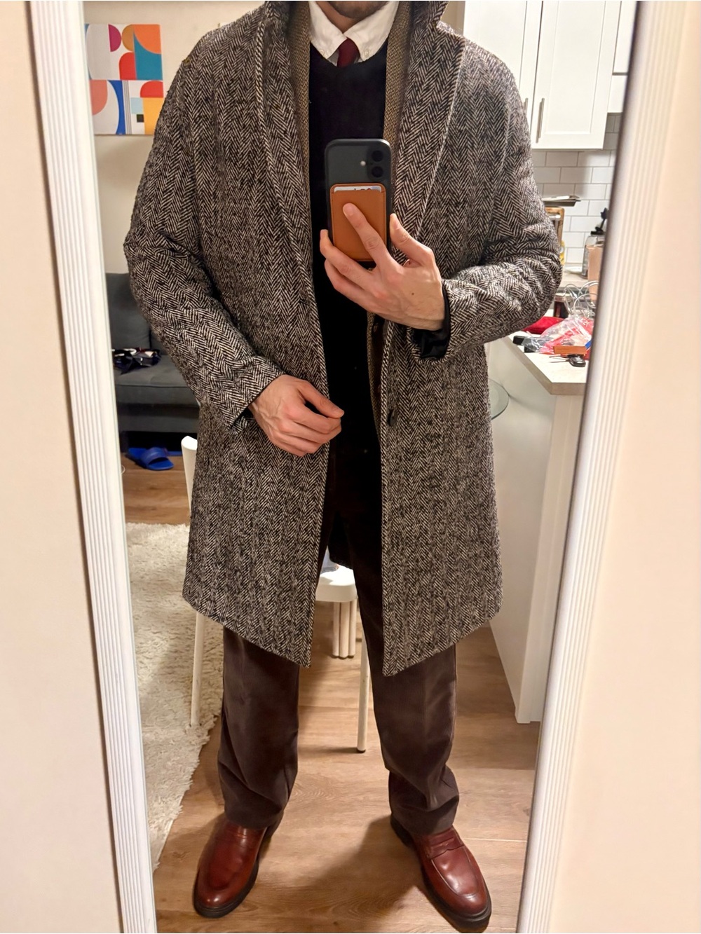The Modern Classic: Zara Herringbone Overcoat